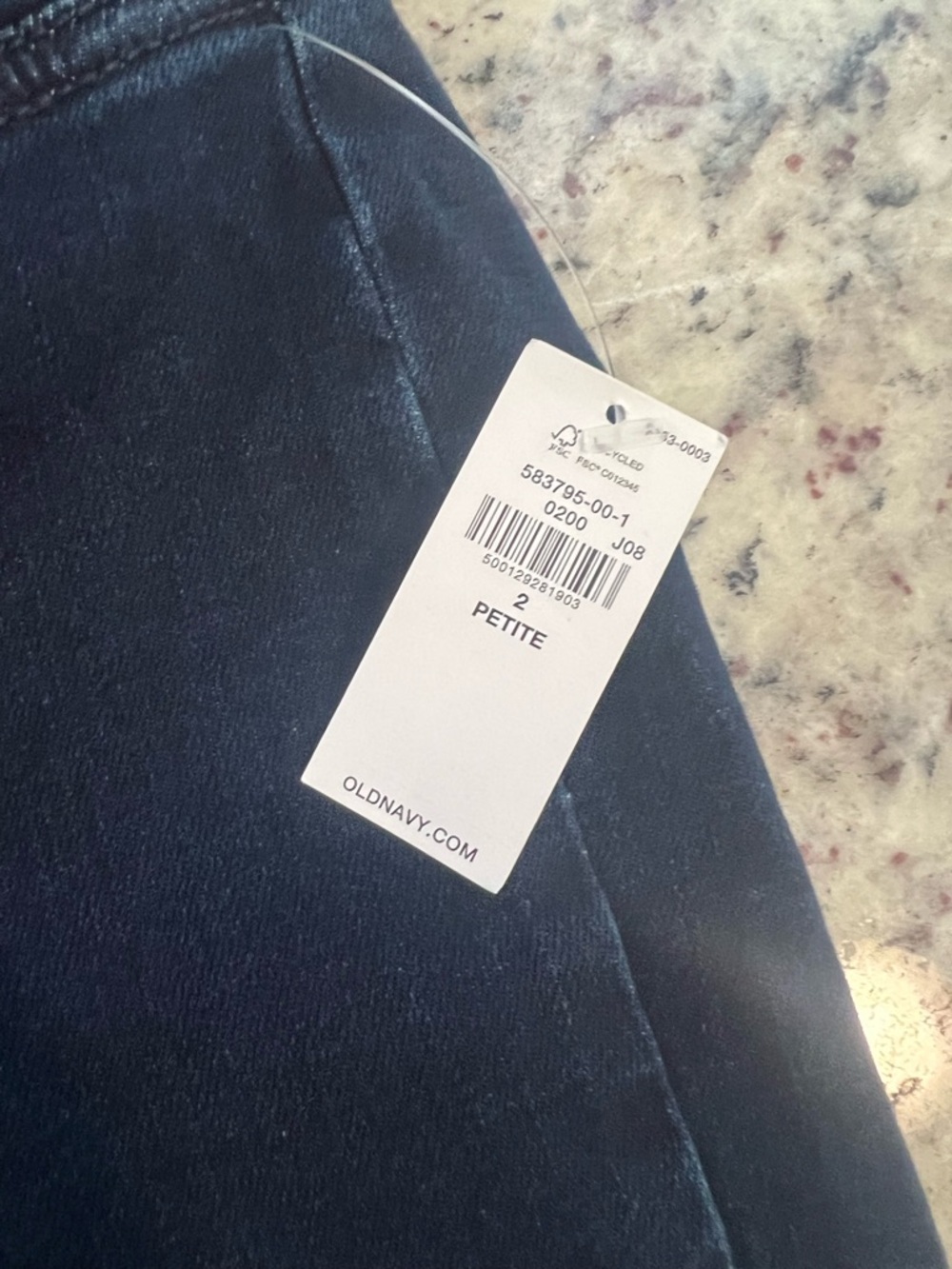 NWT Old Navy High Rise Flare Weekender Flare Blue Jeans Stretch Pull On - Picture 8 of 8